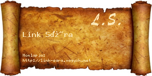 Link Sára névjegykártya